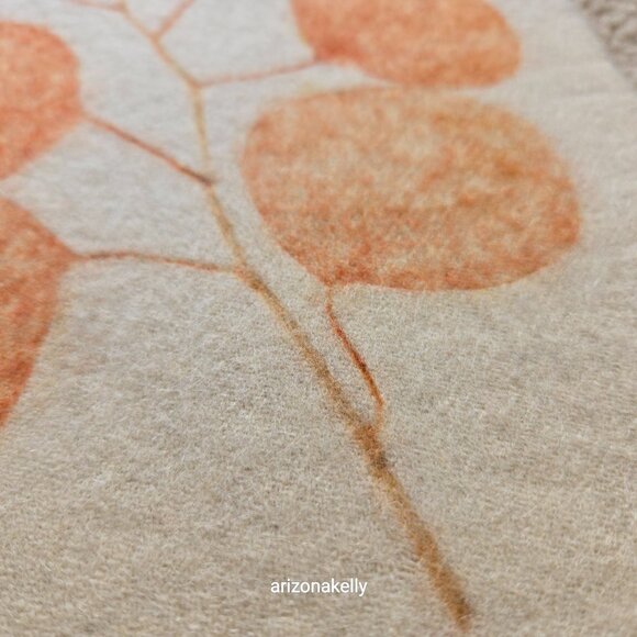 NWOT Handmade Wool Scarf Botanical Natural Dye Plants Eco Print Mayumix Designs - Picture 8 of 15